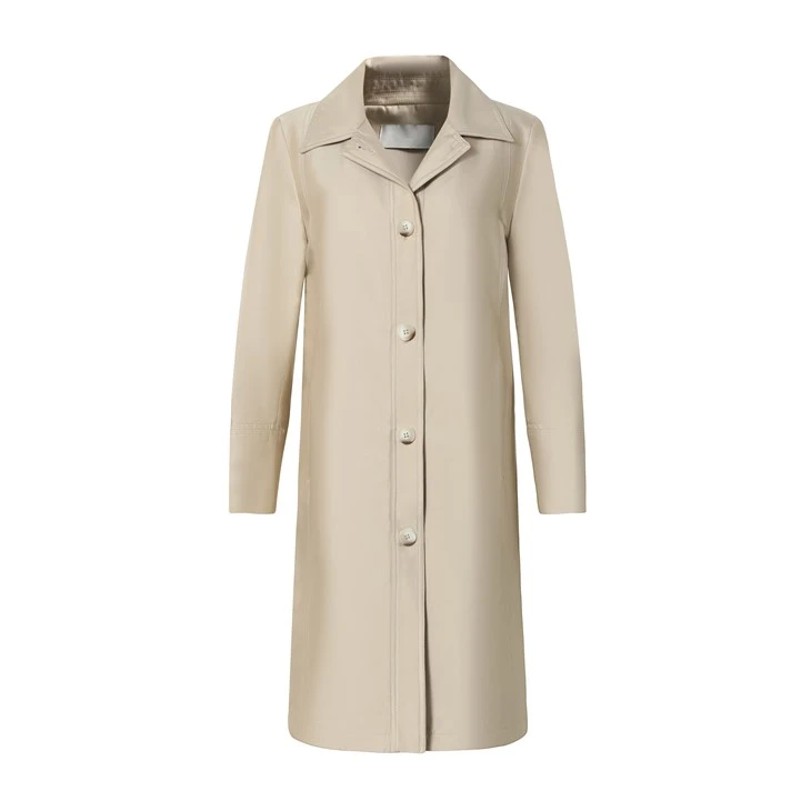 Beige Midi-Length Coat Beige Midi-Length Coat